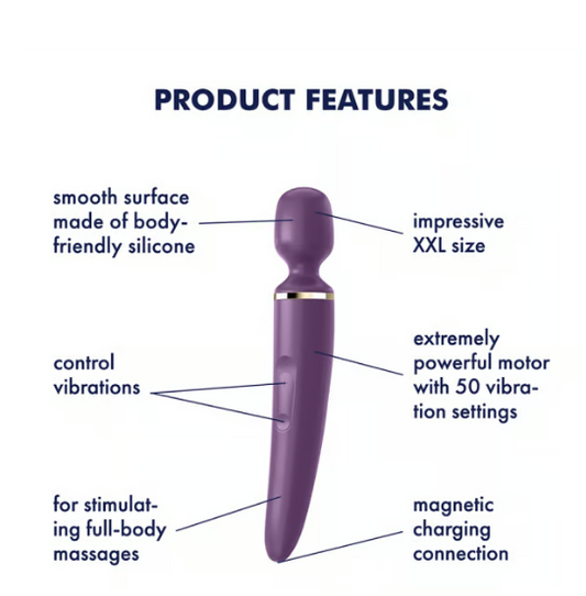 Satisfyer Wand-er Women Wand Vibrator - Purple
