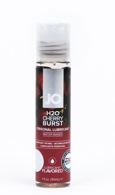 JO H2O Cherry Burst Lube – 30 mL – Cherry Flavoured Water Based Lubricant – 30 ml Bottle