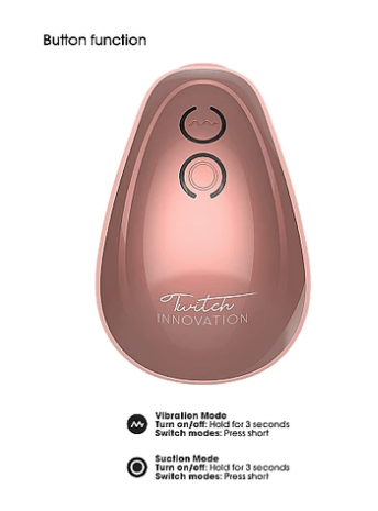 Twitch - Hands-free suction and vibration toy - Rose