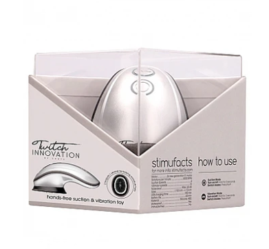 Shots Twitch - Hands-free suction and vibration toy - Silver