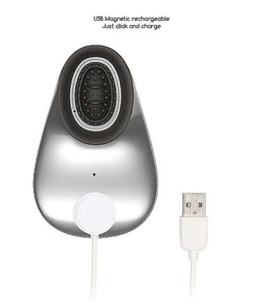 Shots Twitch - Hands-free suction and vibration toy - Silver