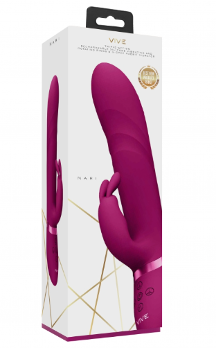 Vive Nari-Vibrating & Rotating Beads G-spot Rabbit Pink