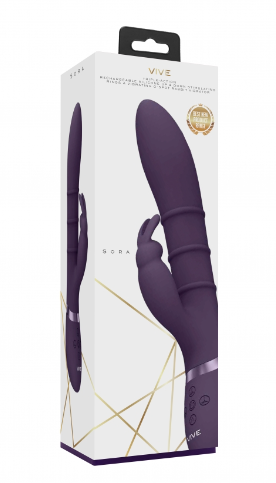 Vive Sora-Up & Down Stimulting Rings, Vibrating G Spot Rabbit - Purple