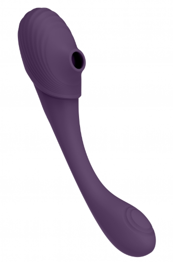 Vive Mirai-Double Ended Pulse Wave & Air Wave Bendable Vibrator Purple