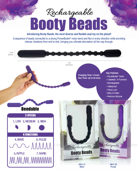 Power Bullet Rechargeable Booty Beads