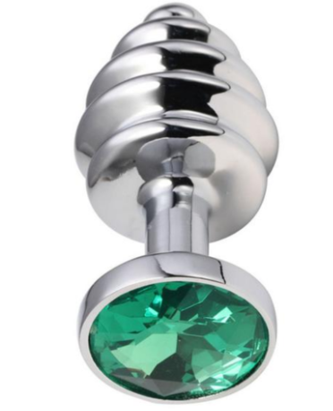 s02.l003m butt plug green steel MEDIUM